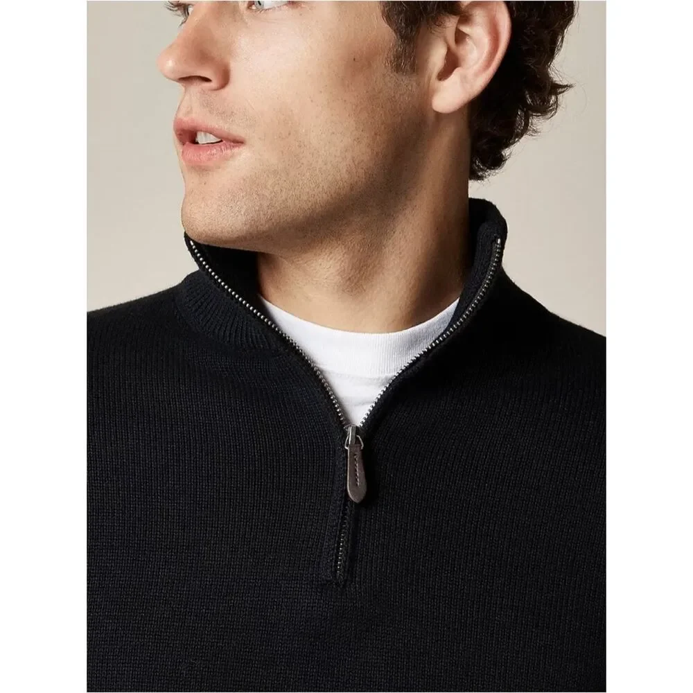 J.CREW Heritage 100% Cotton Half Zip Sweater Quarter Zip Men’s Size Small